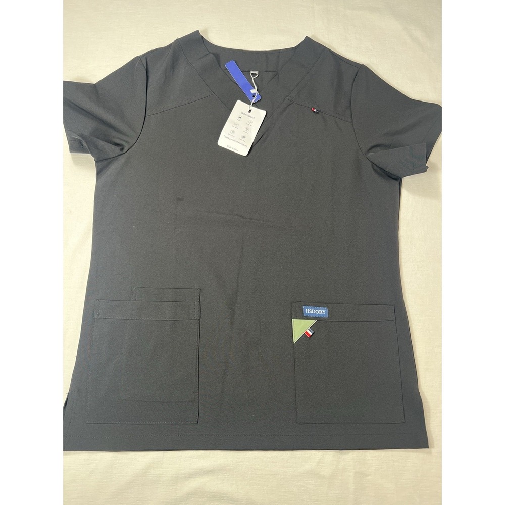 HSDORY Womens  3‎ Pocket  Scrub Top Size S Antimicrobial Fabric NWT